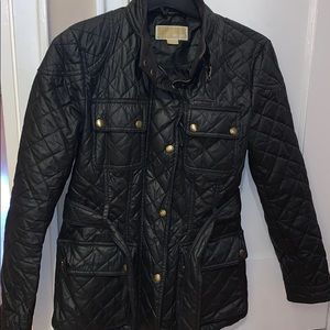 Black Michael Kors belted jacket